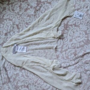 Ivory David Bridal Chiffon Shrug Size 16